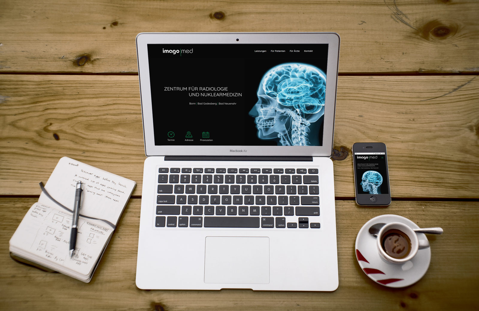 Wordpress Homepage Radiologie | Mockup Imago